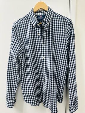 Vineyard Vines Navy & White Gingham Button-Down Shirt